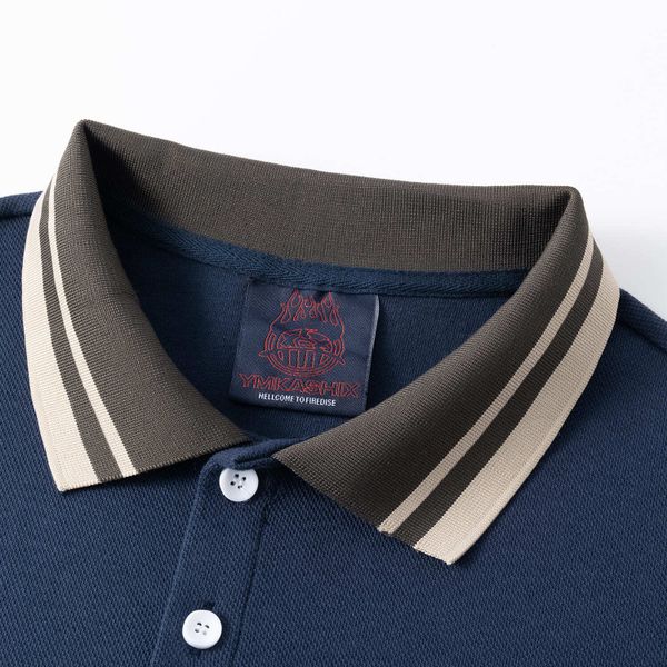 Поло серое / темно-синее - фото 3