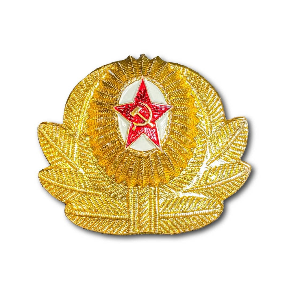 Кокарда Общевойсковая СССР В Обрамлении Золотистая | ATRIBUTICASTORE.RU