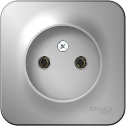 Розетка 1-м ОП Blanca 16А IP20 250В без заземл. без защ. шторок с изолир. пластиной алюм.