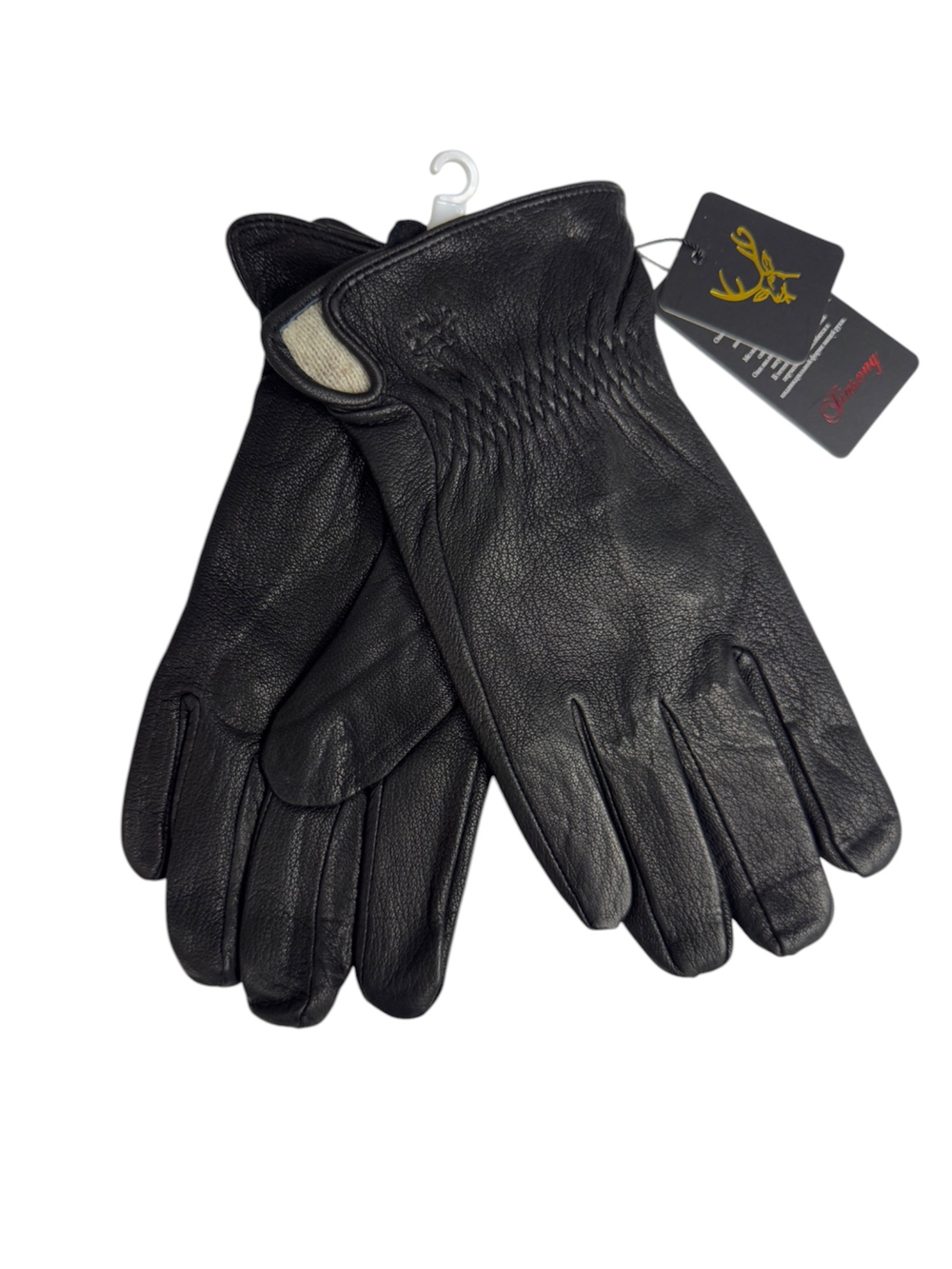 Перчатки. Мужские. Материал верха: Кожа оленя. Подклад: Трикотаж-шерсть. 5 шт в упаковке.