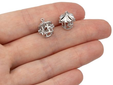 Подвеска "Карусель" со стразами, 12,5мм