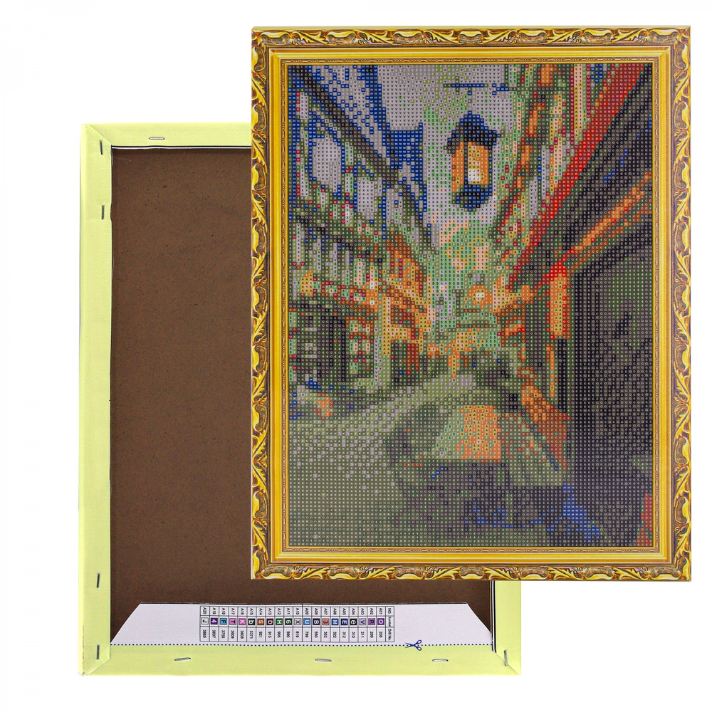 Алмазная мозаика Alingar, на подрамнике, с полным заполнением, (глянц) дизайн рамка, 30х40 см, 20 цветов, "Тизая улочка"