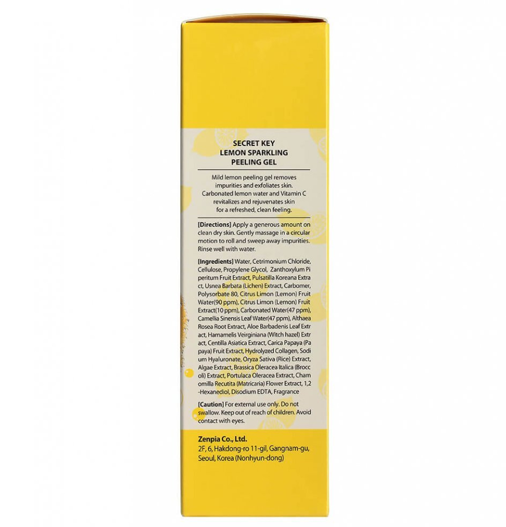 Лимонный пилинг-скатка Secret Key Lemon Sparkling Peeling Gel, 150 мл