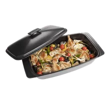 Кассероль прямоугольная керамическая с крышкой, 42x22.5x13 см, Weber