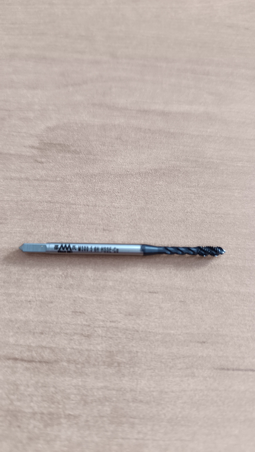 Метчик машинный М3 DIN371 6H HSSE-Co TIALN винтовая канавка