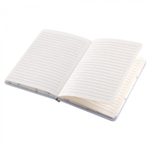 Записная книжка 12,5 см * 17,5 см , 7БЦ, Alingar, ПВХ, конгрев 3D, поролон, 96л., линия, ляссе, цветной срез, "Модная дечонка", сиреневый