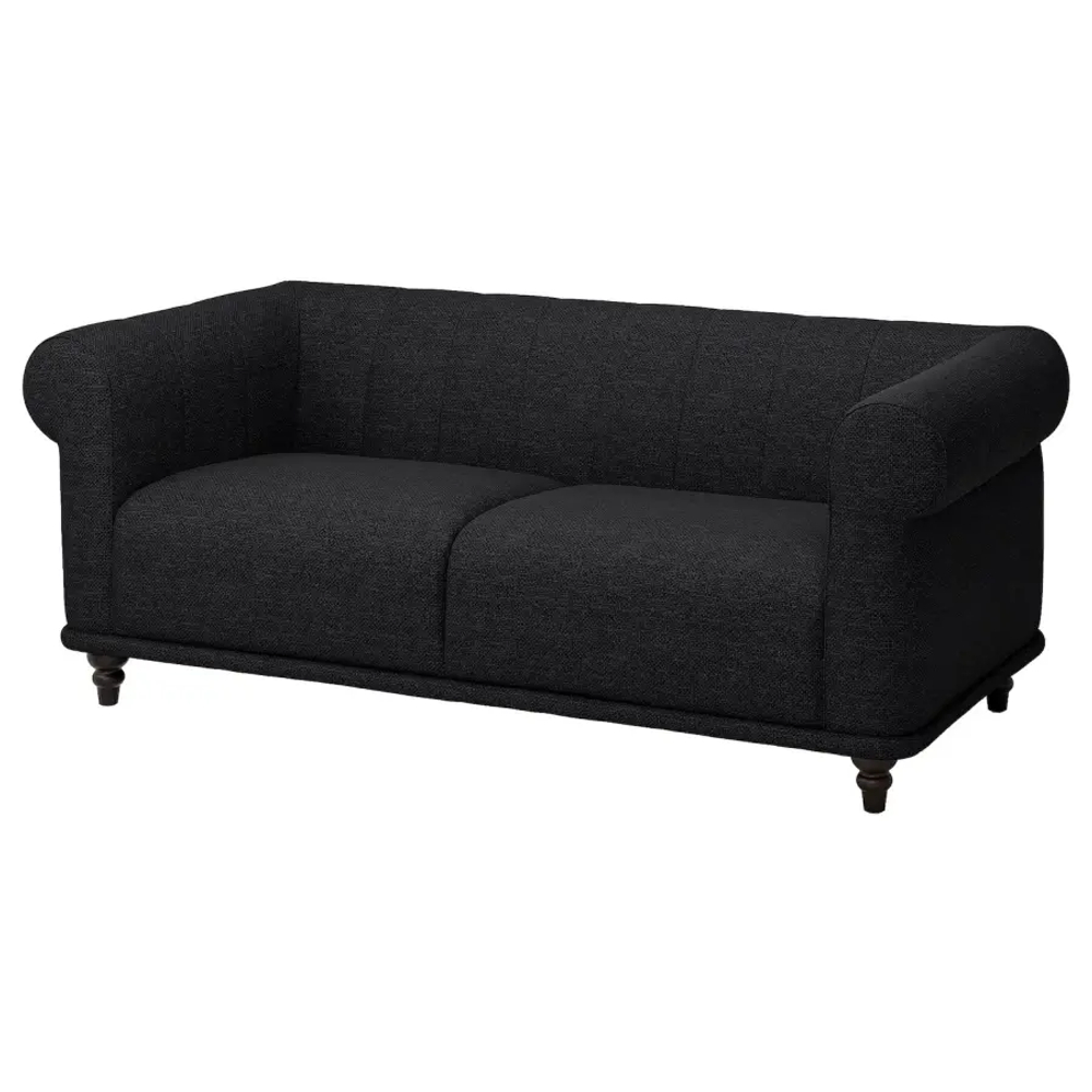 2-местный диван - IKEA VISKAFORS,  74x90x194см, черный, ВИСКАФОРС ИКЕА