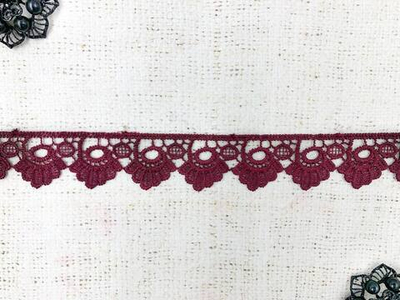 Кружево плетеное, ш. 3 см, сливовый
