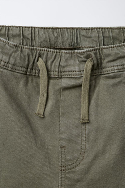 ZARA СУПЕРЭЛАСТИЧНЫЕ БРЮКИ-ДЖОГГЕРЫ, ХАКИ