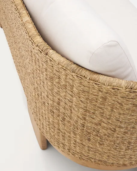 Трехместный диван Xoriguer из ротанга и массива эвкалипта