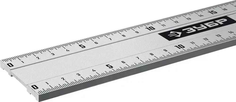 Усиленная алюминиевая линейка ЗУБР АПЛ-100, 1.0 м, Профессионал (34384-100)