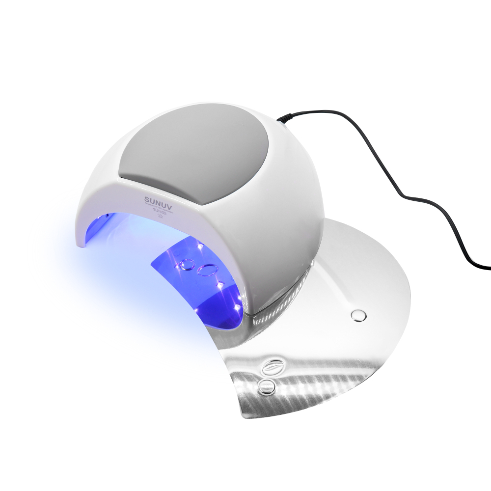 Лампа УФ SUN-2S для сушки ногтей с кварцевыми диодами (с металлическим внутренним корпусом) белая