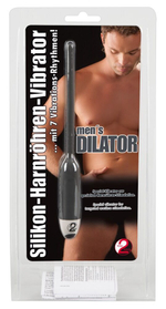 Серый вибратор для уретры Silicone Dilator