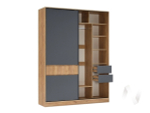 Шкаф-купе (1800) МС Роджина (дуб крафт/графит)