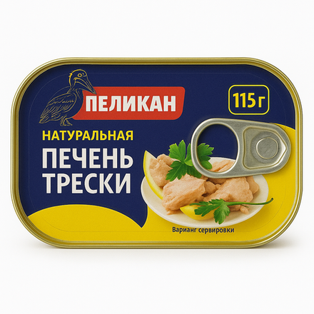 Печень трески Пеликан  115 гр