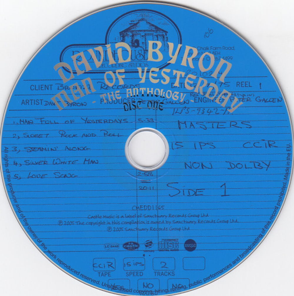 David Byron / Man Of Yesterday - The Anthology (2CD)