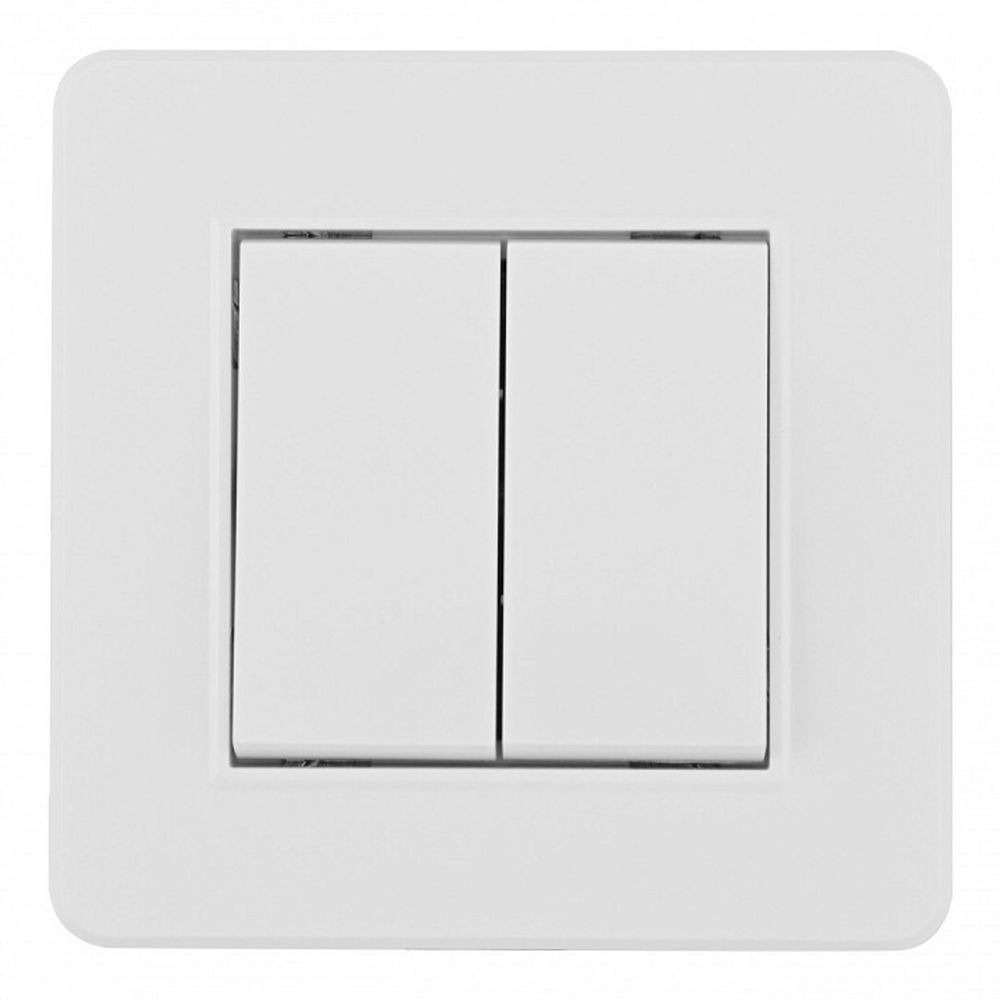 Выключатель двухклавишный Arte Milano SET16-1 SET16-1-30-2 white