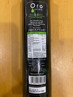 Оливковое масло ORO ESTATE KALAMATA, c/б, 250 мл, Греция