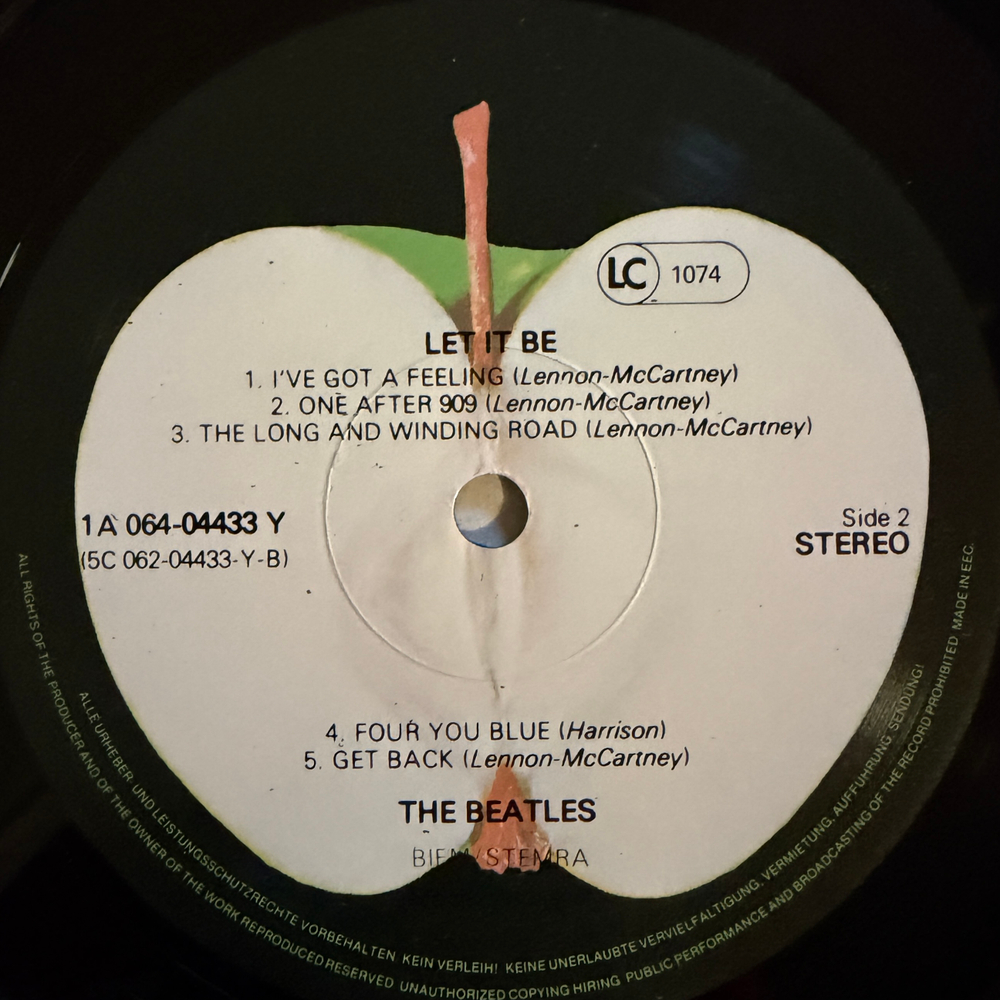 The Beatles ‎– Let It Be (Европа) Т