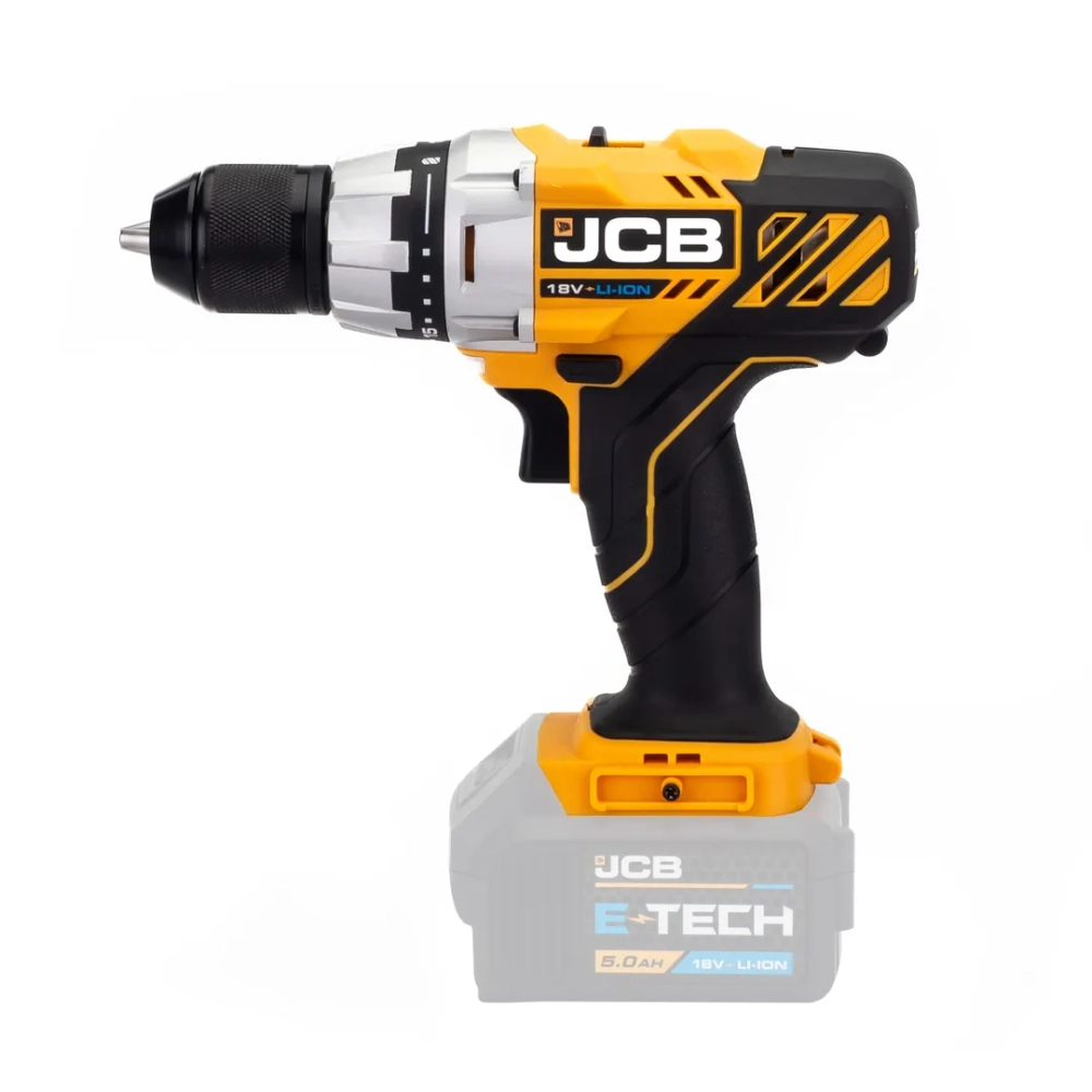 Дрель-шуруповерт аккумуляторная 18V, max 45Nm, без аккумулятора JCB JCB-18DD-B-E
