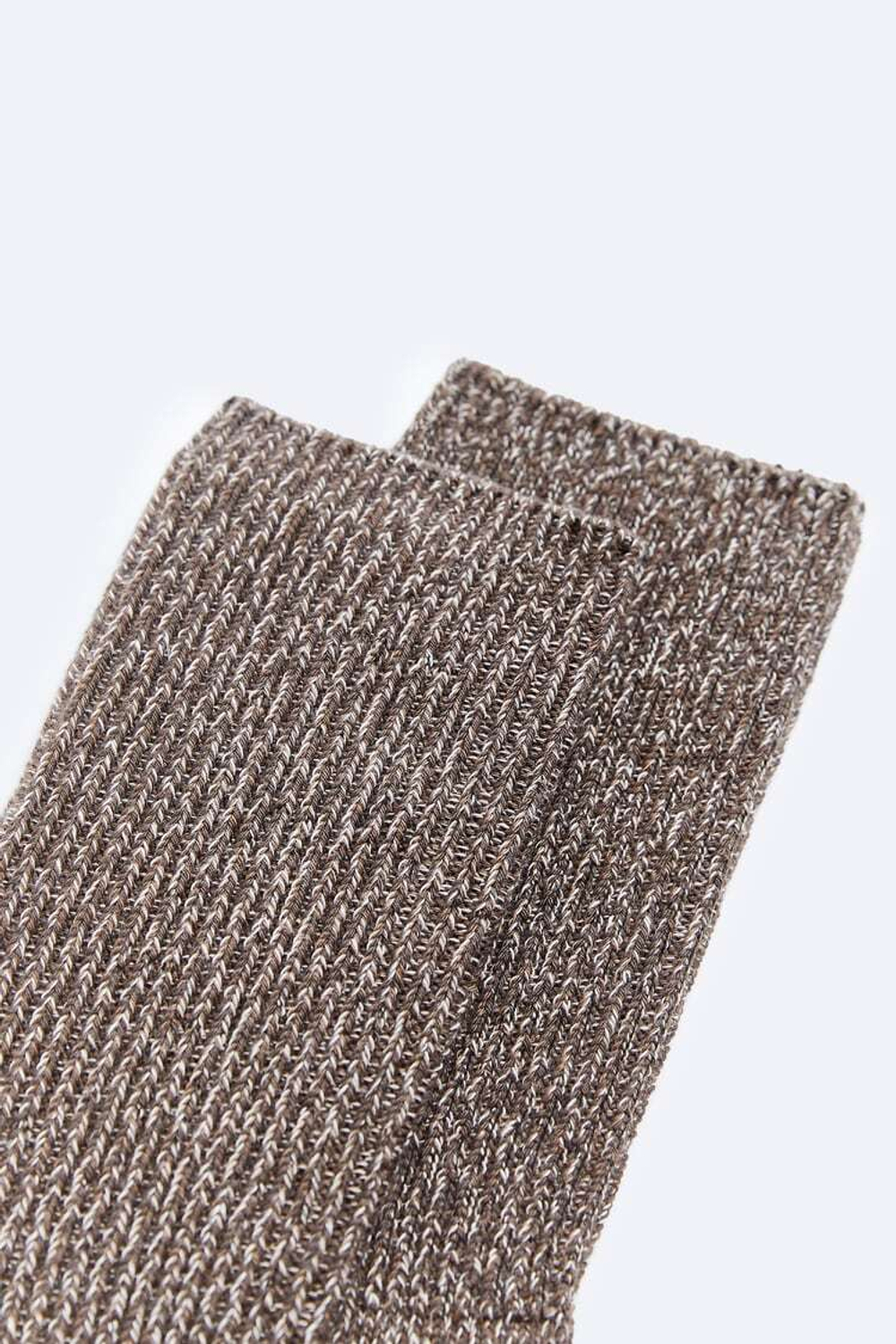 ZARA НОСКИ В РУБЧИК В СТИЛЕ РУСТИК, КОРИЧНЕВЫЙ
