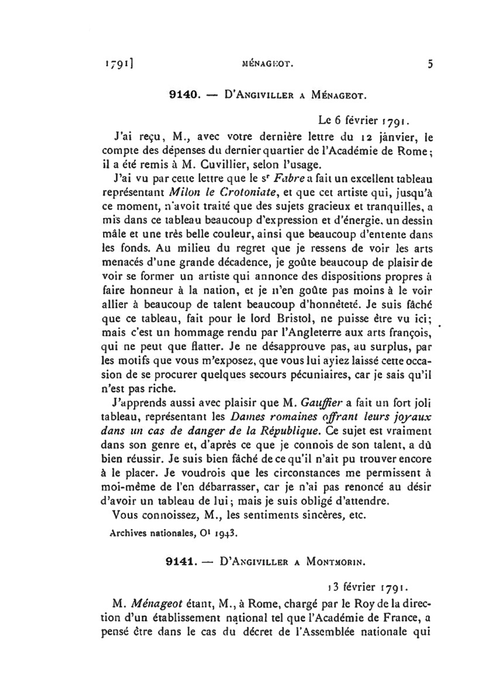 Correspondance des directeurs de l'Académie de France à Rome. Volume 16 1791 - 1797 | A. de Montaiglon
