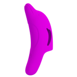 Лиловая вибронасадка на палец Delphini (Цвет: лиловый)