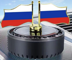Ароматизатор-игрушка -на торпеду- ФЛАГ РОССИИ - солн батар (жидк)- S625BLU Ocean