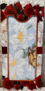 Полотенце махровое "БЕЛЫЕ ЛИЛИИ-1", 70*140 см, 100% хлопок, Китай, в подарочной упаковке.