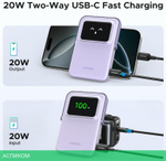 Портативное зарядное устройство Ugreen PB571 Purple (35606)