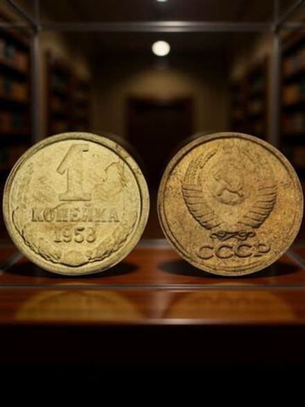 1 копейка 1958 года СССР Копия монеты