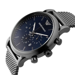 EMPORIO ARMANI Men"s Chronograph Gunmetal Stainless Steel Watch