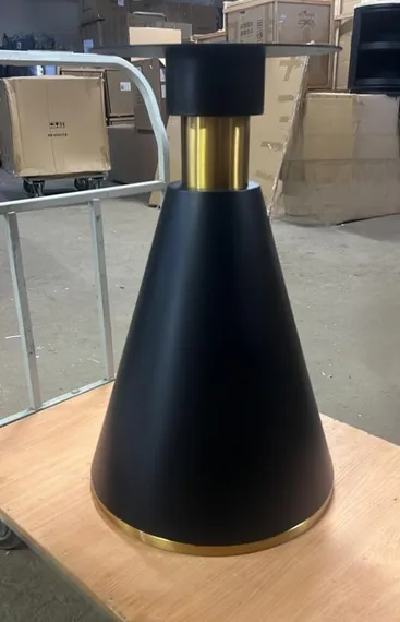 Стол Piza Ø80 см, черный искусственный мрамор