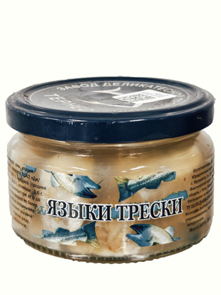 Языки трески, 200 г, стекл.банка, 