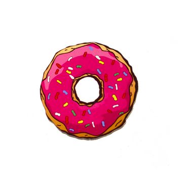 Деревянный значок. Пончик