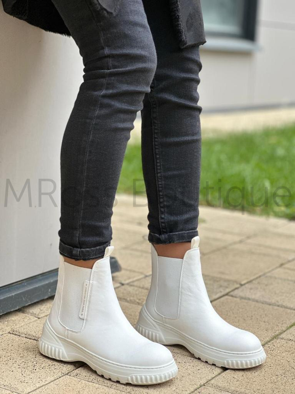 Белые ботинки челси Dior D-Racer