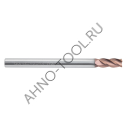 Фреза твердосплавная радиусная   4мм (L=50, l=10, хв=4) Z4 35° по стали, нерж., чугуну, с радиусной