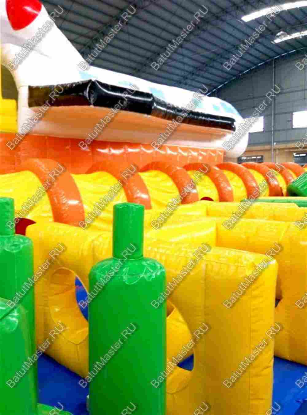 Коммерческий надувной батут "Ракета" 30*20*8 м