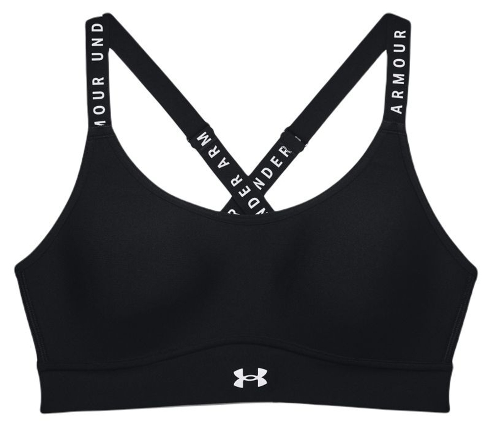 ТОП теннисный Under Armour Women's UA Infinity Mid Covered Sports Bra - черный