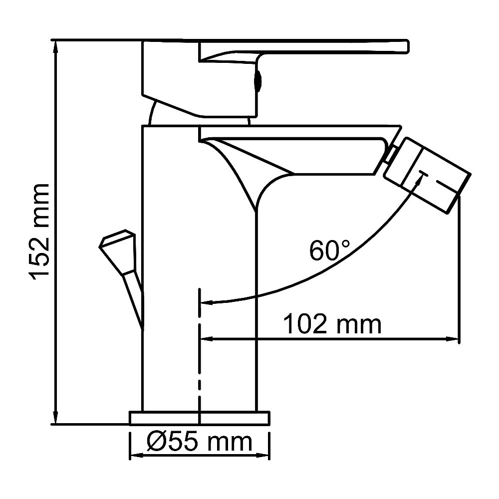 Инсталляция для биде со смесителем WasserKraft Naab 86BDT.050.BL.SQ7406 черная панель/смеситель черный Soft-touch