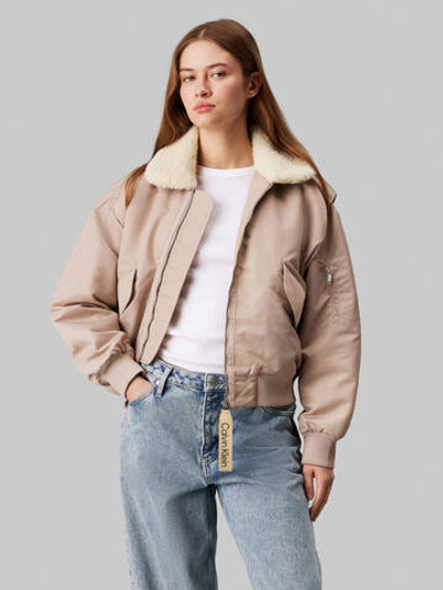 Сатиновая куртка CALVIN KLEIN JEANS - пудро-розовый(J20J224115)