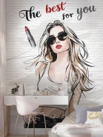 3D Фотообои стильные граффити девушка