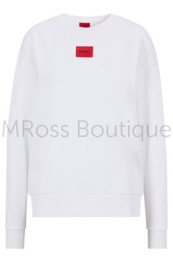 Мужской брендовый свитшот белого цвета Хьюго Босс (Hugo Boss) премиум класса