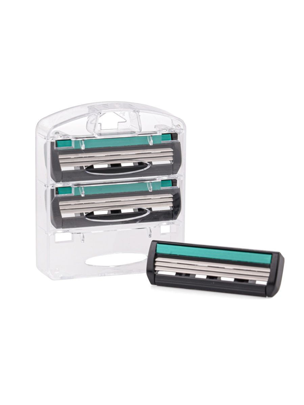 Бритва мужская , 10 многоразовых картриджей c 3 лезвиями HAOWELL плавающая головка, полоска Aloe+витамин E