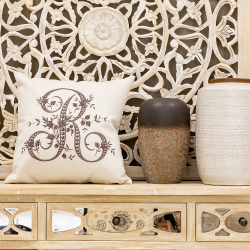 Арт-подушка Объект мечты Монограмма буквы R