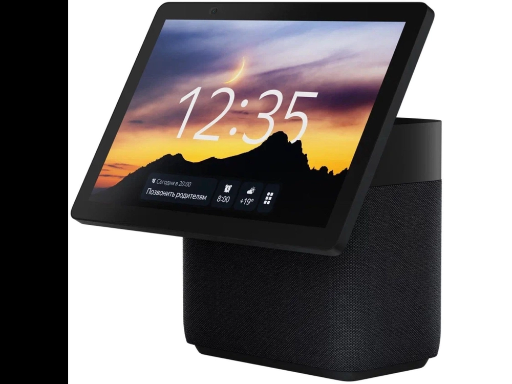 Умная колонка Яндекс Станция Дуо Макс с Алисой (60 Вт, Bluetooth 5.2, Wi-Fi, Zigbee, Дисплей), Черная