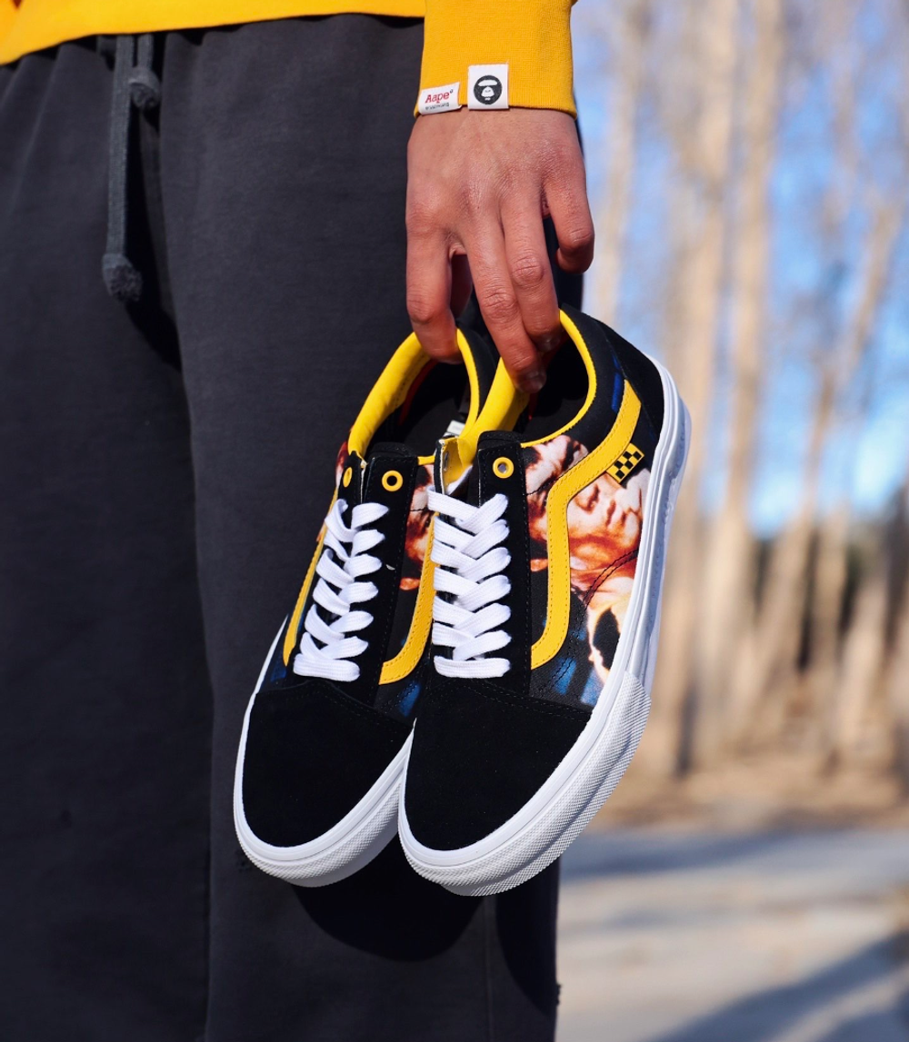 Yellow and black low top vans 2025