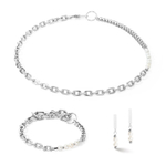 Серьги-пусеты Coeur de Lion White-Silver 1120/21-1417