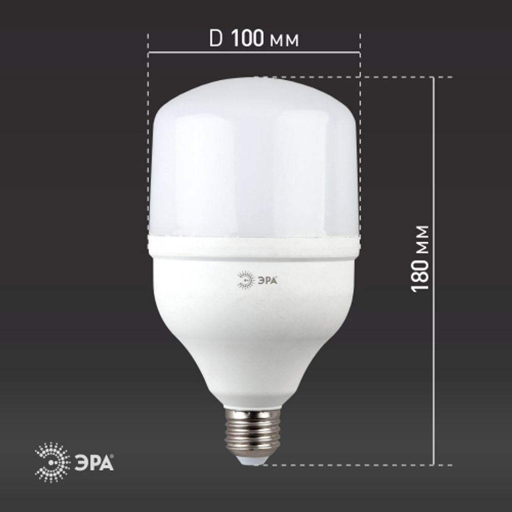 Лампа светодиодная ЭРА STD LED POWER T100-30W-6500-E27 E27 / Е27 30 Вт колокол холoдный дневной свет