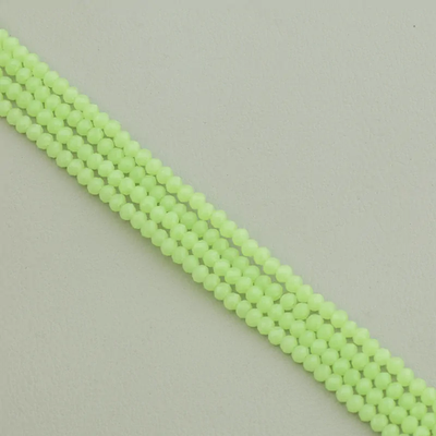 Нитка Чешский хрусталь 42 см. 3 мм. (Без замка) - Зеленая